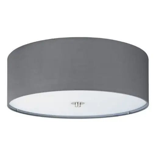 [94921] Plafonnier 3 lampes gris/nickel mat Pasteri - Eglo