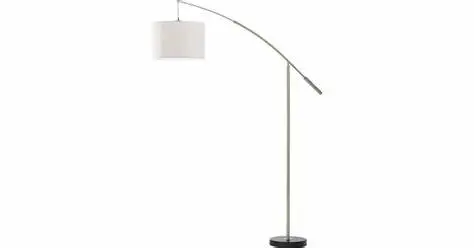 [92206] Lampadaire nickel mat/blanc Nadina - Eglo