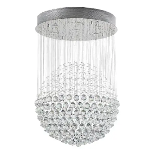 [390288] Pendant 7 spotlights GU10 chrome/crystal Yelbes - Eglo
