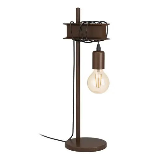 [43525] Lampe à poser E27 brun antique Townshend 4 - Eglo