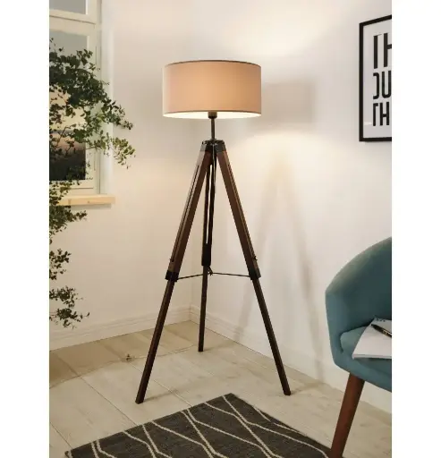 [94326] Lampadaire noyer/noir/taupe Lantada - Eglo