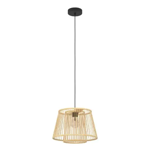 [43852] Suspension E27 bambou/noir Hykeham - Eglo