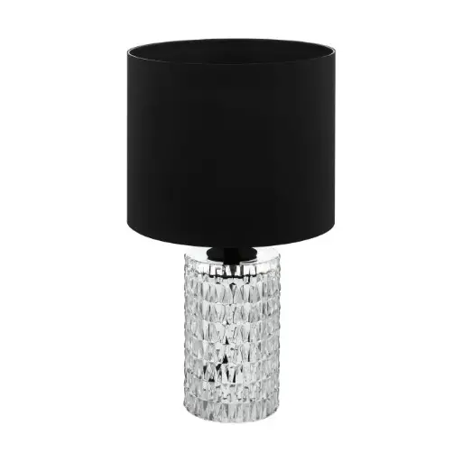 [39979] Table lamp E27 black/clear glass Sapuara - Eglo