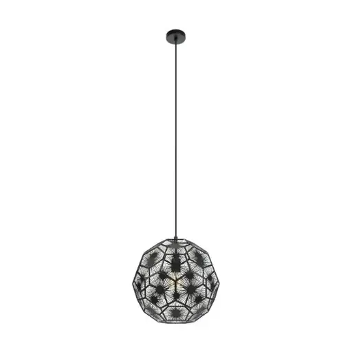 [39618] Pendant E27 Ø410 black Skoura 1 - Eglo