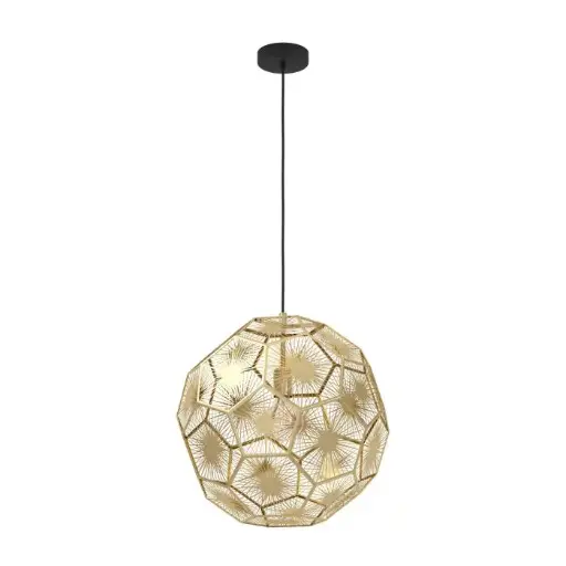 [39756] Suspension E27 Ø500 noir/laiton Skoura - Eglo