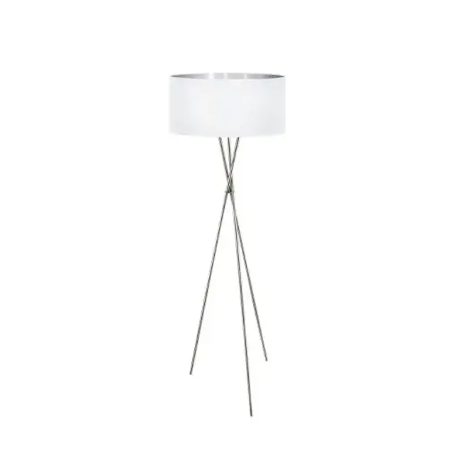 [95539] Lampadaire nickel mat/blanc Fondachelli - Eglo