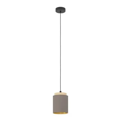 [99445] Pendant E27 black/wood/cappuccino Albariza - Eglo