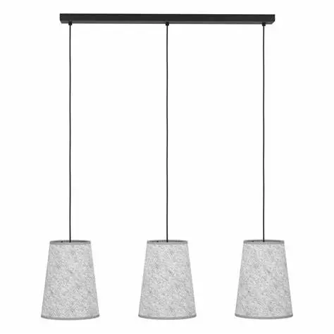 [43985] Pendant 3 lamps E27 black/grey Alsager - Eglo